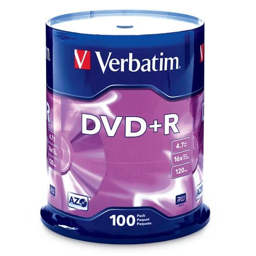 Verbatim AZO DVD+R 4,7 Go 16X avec surface de marque - 100 broches FFP