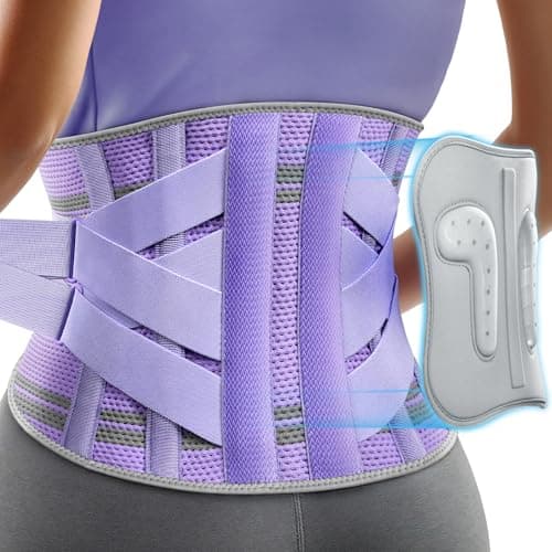 Rakiie Back Brace for Women, 9X Lumbar Support with 3D Pressure-Relief Pad, Ergonomic Back Support for Lower Back Pain Relief, Adjustable Back...