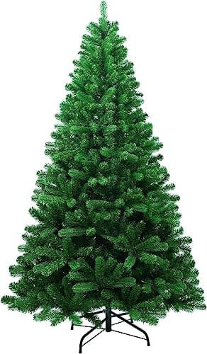Arbre de Noël artificiel YOLOK de 6 pieds avec 1150 pointes de branches et support en métal pliable, sapin de Noël artificiel en PVC de qualité supérieure, idéal pour...