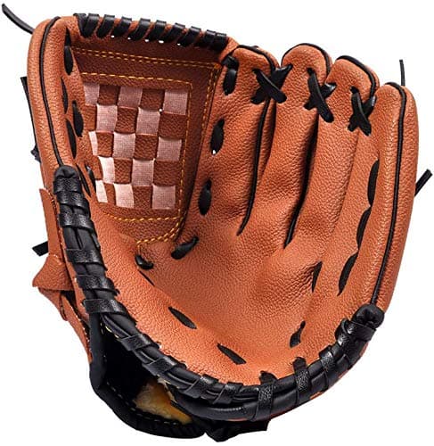 ZYYRSS Gant de Softball de Sport Gaucher Épaississant Pitcher Gants de Softball Gant de Baseball pour Enfants/Jeunes/Adultes, Lancer de la Main Droite (11,5 Pouces, Marron)