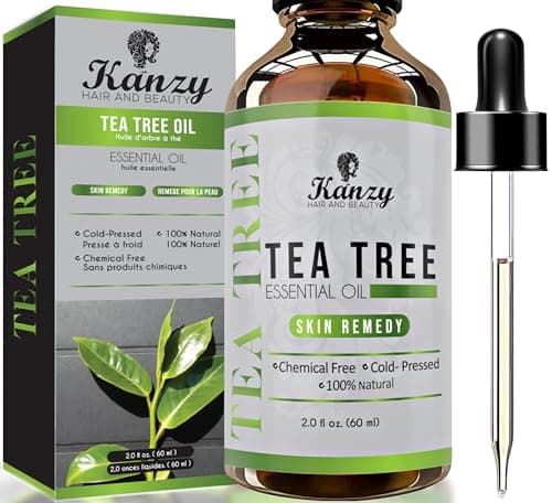 Kanzy Tea Tree Oil 60ml 100% Australian Tea Tree Essential Oil Diluted with Grapeseed Oil For Skin, Hair, Nails & Aromatherapy