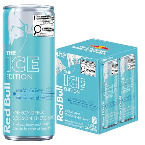 Red Bull Energy Drink, Iced Vanilla Berry, 250ml (4 pack)