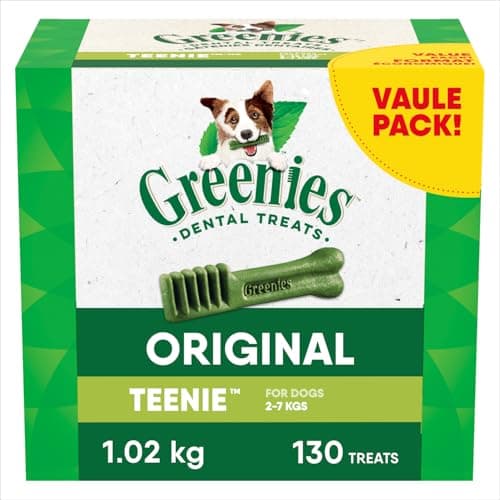 GREENIES Dog Treats Original Teenie Natural Dental Care, (130 Treats) 36oz. Pack