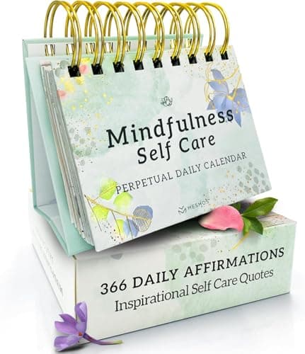 MESMOS 366 Daily Self Care Quotes Mindfulness Perpetual Calendar, Cute Office Desk Decor Women, Desk Decorations Accessories for Women Office,...