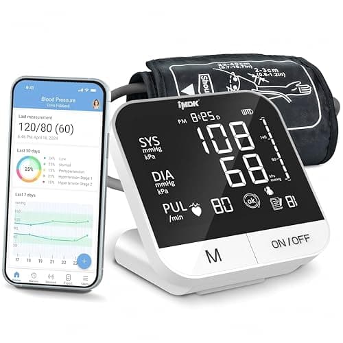 IMDK Blood Pressure Monitors - Arm Blood Pressure Monitors for Home Use, Accuracy of ±3 mmHg, Cuff '8.7-16.5' inch Adjustable, Hypertension...