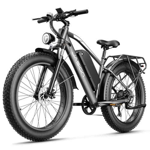 Jasion EB5 MAX Electric Bike for Adults, 48V 15Ah Removeable Battery, 1500W Peak Motor, 26'' x 4'' Fat Tire Ebike, 45+ KMH Speed, Cruise Control,...
