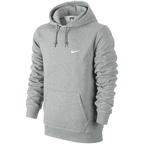 Nike Mens Club Pull Over Sweat à capuche Gris foncé/Blanc 611457-063 Taille Small