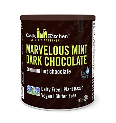 Castle Kitchen Marvelous Mint Premium Dark Hot Chocolate Mix - Vegan, Plant Based, Gluten Free, Dairy Free, NON-GMO Project Verified, Kosher, Just...