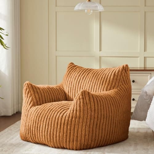 Achicsofar Fauteuils poire géants, grand fauteuil poire confortable et pelucheux avec rembourrage, grand fauteuil pouf en fausse fourrure pour chambre à coucher, salon, lecture...