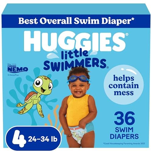 Couches de bain jetables HUGGIES - Taille 4 Medium, Huggies Little Swimmers, 36 ct