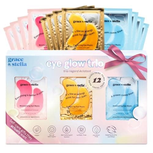 grace & stella Award Winning Under Eye Patches (12 pairs) Eye Masks for Puffy Eyes & Dark Circles - Birthday Gifts for Women, Bachelorette Party...