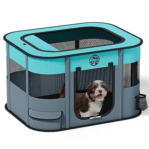 Parc pour chien, enclos de jeu pour chiots pour l'intérieur, parcs pour animaux de compagnie, extérieur pour petits chiens, niche portable et pliable pour chats, lapin, chaton avec...