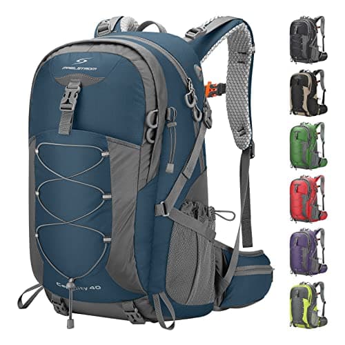 Maelstrom Sac à dos de randonnée, sac à dos de camping, sac à dos de randonnée étanche 40 L avec housse de pluie, sac à dos de voyage léger, bleu