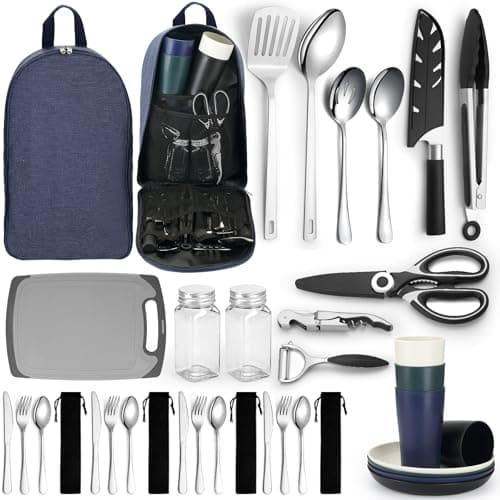 Homquen Camping Essentials Camping Gear Must Haves,Cooking Utensils Set Rv Camping Accessories,Camper Gadgets for Outdoor Hiking Travel Picnic...