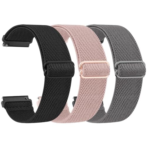Bracelets de montre intelligente Veryfit, bracelets de montre de 22 mm pour montre intelligente IDW13 IDW16 IDW19 IDW26 IDW28, bracelets de montre en nylon élastique extensible bracelet de remplacement...