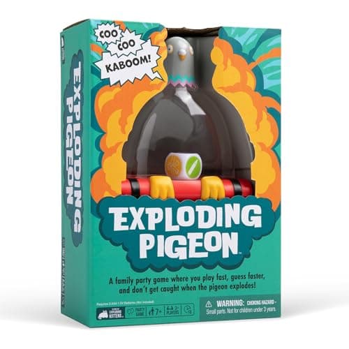 Exploding Kittens présente Exploding Pigeon – Jeu de société hilarant et rapide pour les familles, les enfants, les adolescents et les adultes – 7 ans et plus – 3 joueurs et plus – Parfait...