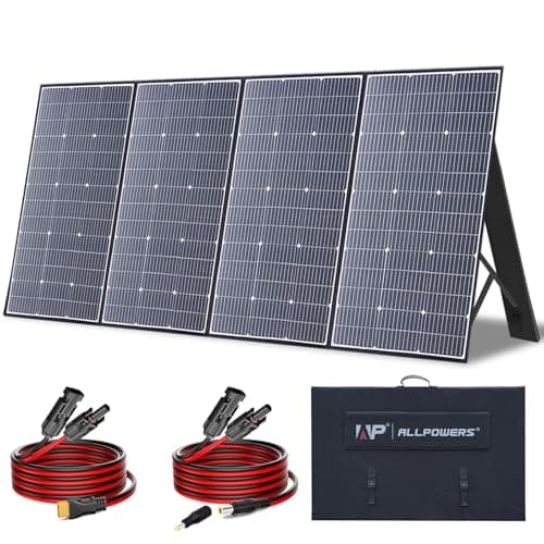 ALLPOWERS SP037 400W Panneau solaire portable Kit de panneau solaire pliable étanche IP67 avec chargeur solaire de sortie 37.4V pour les aventures en plein air...