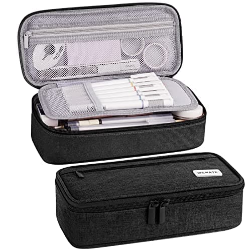 WEMATE Large Pencil Case, Big Capacity Pencil Pouch Stationery Pen Bag, Storage High Capacity Bag Pouch Holder Box Organizer, Marker Pen Case for...