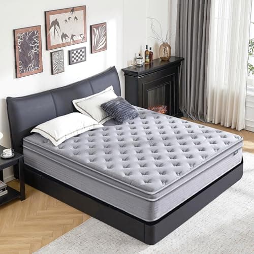 Matelas Vantto Queen, matelas hybrides en mousse à mémoire de forme de 30,5 cm pour soulager la pression, isolation des mouvements, confort respirant et durable, CertiPUR-US