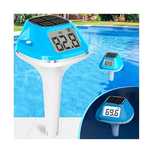 DeeprBlu 2025 New Iteration Solar Digital Pool Thermometer with Rope, Easy Read Extra Large Backilt LCD Display Floating Pool Thermometer, IP68...