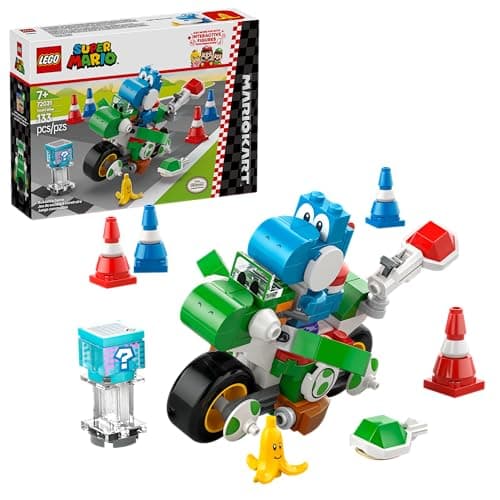 LEGO Super Mario : Mario Kart Yoshi Bike - Ensemble de jouets de construction pour enfants, garçons et filles, à partir de 7 ans - Jouet Mario Kart pour les fans avec Yoshi bleu - Idée cadeau...