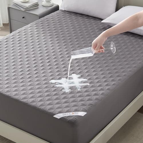 Protège-matelas imperméable, surmatelas silencieux queen size avec poche profonde ajusté jusqu'à 6"-21", matelas de lit doux et respirant anti-saleté...