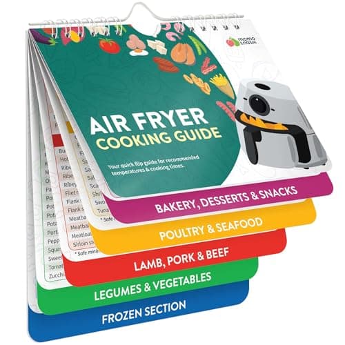 Livret de guide de cuisine pour aimants de feuille de triche pour friteuse à air - Livres de recettes pour friteuse à air, doublures pour friteuse à air - Gadgets cadeaux de cuisine pour friteuses à air 2026 - Friteuse à air...