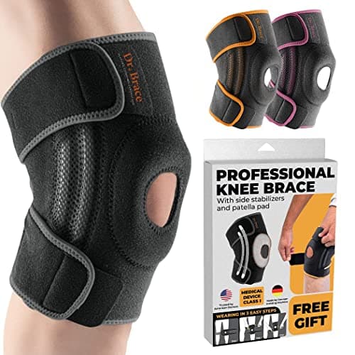 DR. BRACE ELITE Knee Brace with Side Stabilizers & Patella Gel Pads for Maximum Knee Pain Support and fast recovery for men and women-Please Check...