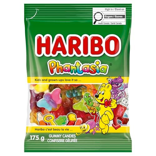 Haribo Phantasia Gummy Candy Mix, 9 saveurs délicieuses - 175 g
