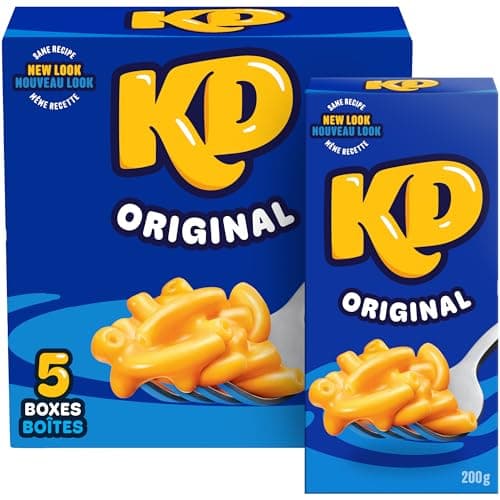 Kraft Dinner Original Macaroni et fromage Dîner, 200 g, paquet de 5