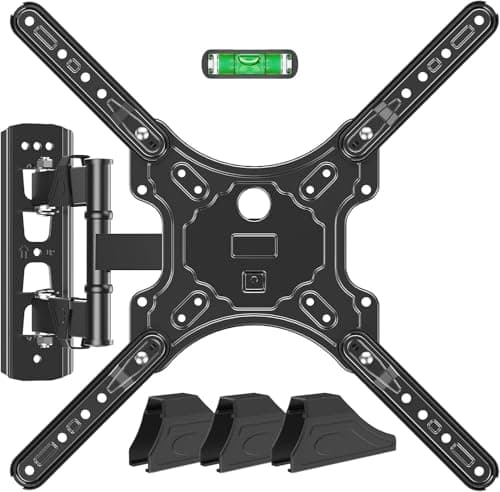 MOUNTUP Supports muraux TV pour la plupart des téléviseurs de 26 à 60 pouces, support TV à mouvement complet avec pivot et extension, bras articulés, inclinaison, nivellement, goujon unique...