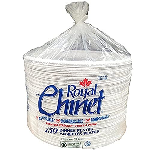 Assiettes à dîner Royal Chinet, paquet de 150, blanches