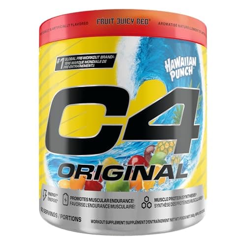 Cellucor C4 Original Pre Workout Powder - Sugar Free Preworkout Energy for Men & Women - 150mg Caffeine, Beta Alanine, Creatine - Hawaiian Punch...