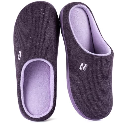 RockDove Women's Original Two-Tone Memory Foam Slipper, Size 11-12 US Women, Eggplant