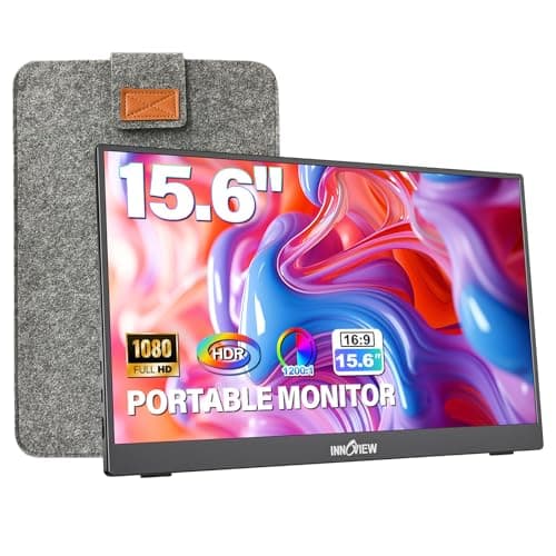 Moniteur portable InnoView Moniteur portable 15,6" 1080P pour ordinateur portable avec étui de protection Support réglable à 90° intégré...