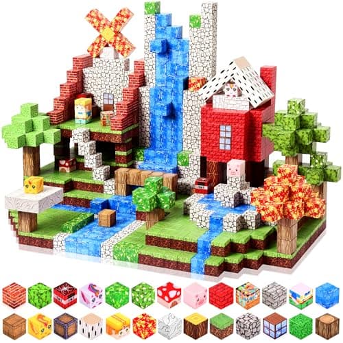 Magnetic Blocks 160pcs, Magnetic Building Cube Toys for Kids, STEM Montessori Magnet Blocks, Sensory Stacking Toy Christmas Birthday Gifts for Kids...