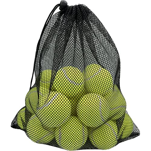 Balles de tennis NEXCOV, paquet de 24 balles de tennis d'entraînement en vrac avancées à rebond élevé, adaptées aux débutants pour s'entraîner et aux chiens de compagnie avec qui jouer, livrées avec...