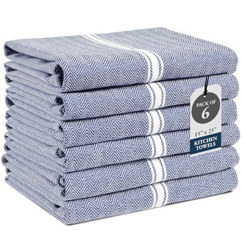 Ensemble de torchons de cuisine – Torchons de cuisine 100 % coton, torchons réutilisables, torchons gris pour la cuisine, torchons doux et absorbants, torchons de cuisine durables...