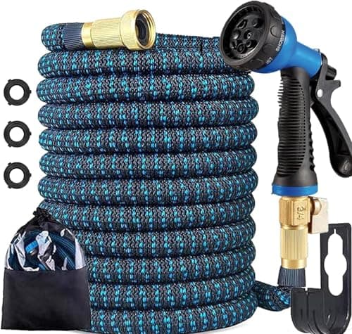 Expandable Garden Hose 25FT,Water Hose with 8 Function Spray Nozzle,Lightweight Hose&No-Kink Flexible Garden Hose,Retractable Hose,Water Pipe with...