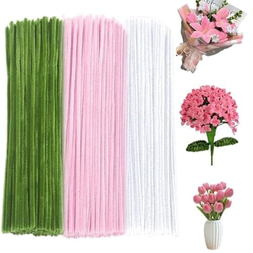 300 pièces de cure-pipes épais fournitures d'artisanat 3 assortiment de tiges de chenille de couleur macaron pastel pour les projets d'art et d'artisanat décorations créatives de bricolage...