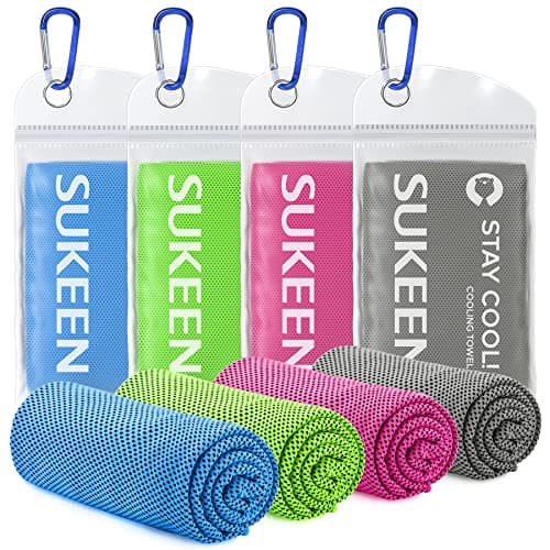 Sukeen Cooling Towels for Neck and Face (40"x12") Soft Breathable Cooling Towels for Hot Weather Workout Gym Yoga Sports Golf Sweat Instant Cold...