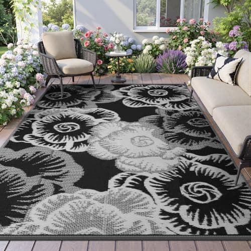 COCOER-Outdoor Rug-Patio Rug 8x10 ft Waterproof Outdoor Patio Rug Picnic Mat Outside for Courtyard Deck Balcony Backyard