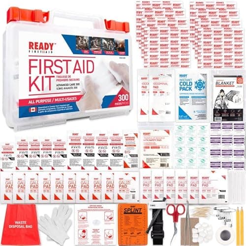 Trousse de premiers soins Ready First-Aid 300 pièces - Trousse de premiers soins pour voiture, Trousse De Premiers Soins, Maison, Essentiels de camping,...