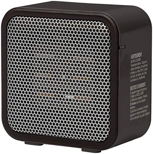 Amazon Basics Chauffage en céramique, mini chauffage pour bureau, chauffage de tente portable (usage intérieur), 500 W, avec protection contre le renversement, léger...