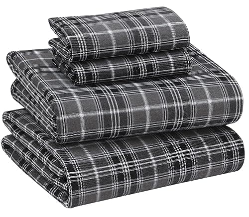 RUVANTI Flannel Sheets Queen Size - 100% Cotton Double Brushed Bed Sheets, Deep Pockets 16 Inches Queen Sheet Set, All Seasons Breathable & Extra...