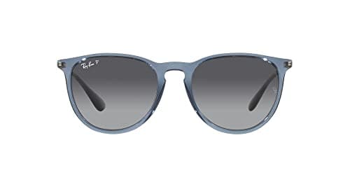 Ray-Ban Lunettes de soleil unisexes Rb4171 Erika pour adulte, bleu transparent/gris dégradé polarisé, 54 mm US