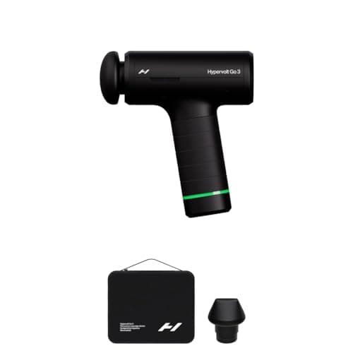 Hyperice Hypervolt Go 3 – Compact Handheld Percussion Massage Gun with QuietGlide Technology | 3 Speeds, Portable Lightweight Design