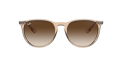 Ray-Ban RB4171 Erika Round Sunglasses, Transparent Light Brown/Brown Gradient Dark Brown, 54 mm
