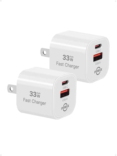 PDMAX 33W USB C Charger Block, Dual Port USB-C & USB-A Fast Charger, PPS Super Fast Charging, ETL Certified for iPhone 17/Air/16/15/14, Samsung...
