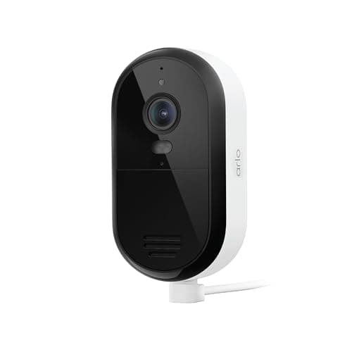 Arlo Essential Security Camera 2K (2025 Release) - Continuous Wired Plug-in Power Outdoor Camera, Person Recognition, Package Detection, Animated...
